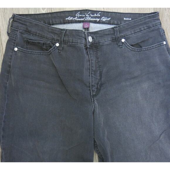 GLORIA VANDERBILT Jeans All Around Slimming Effect Size 14 Average Bootcut Black - Picture 2 of 12